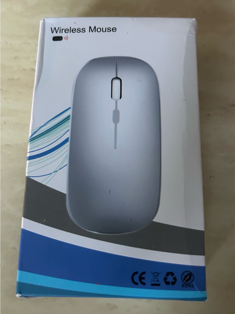 Wireless White Optical Mouse - Slim Design